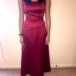 Two piece red dress set